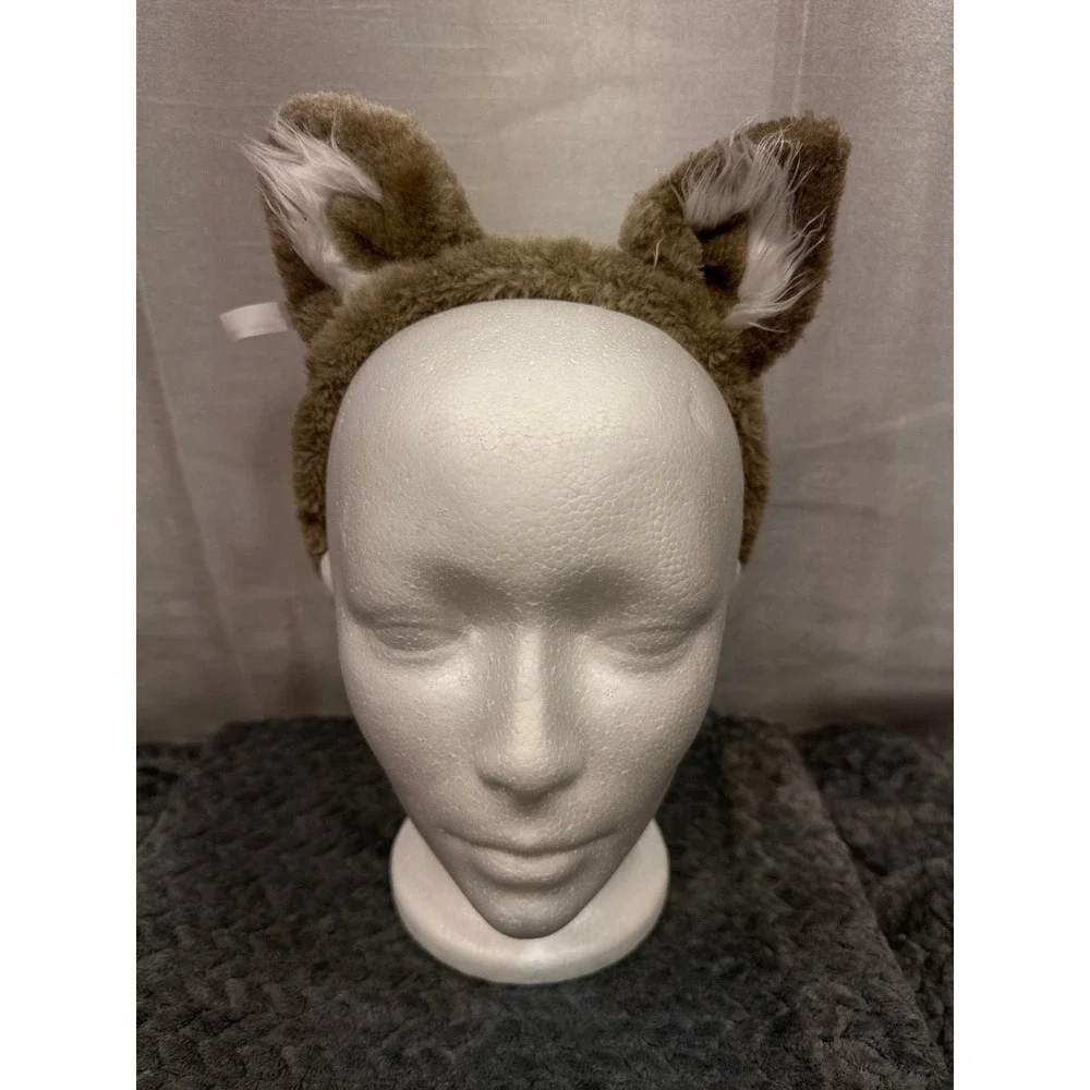 Great Wolf Lodge Kids Plush Wolf‎ Ears Headband Tan White Faux Fur FP0515BE